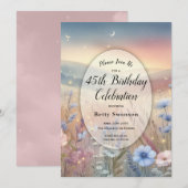 Invitation Fleur sauvage Lune Whispers N'Importe Quel Jour (Devant / Derrière)