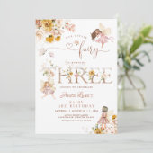 Invitation Fleur sauvage magique Fairy Butterfly 3e anniversa (Debout devant)