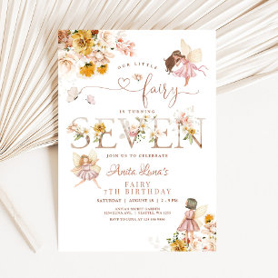 Invitation Fleur sauvage magique Fairy Butterfly 7e anniversa