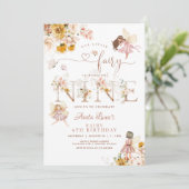 Invitation Fleur sauvage magique Fairy Butterfly 9e anniversa (Debout devant)