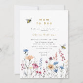 Invitation Fleur sauvage Maman À Être Meadow Baby shower (Devant)