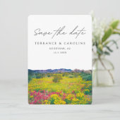 Invitation Fleur sauvage Mariage Arizona Enregistrer la date (Debout devant)