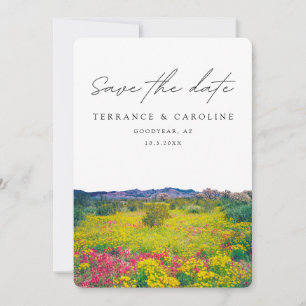 Invitation Fleur sauvage Mariage Arizona Enregistrer la date