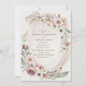 Invitation Fleur sauvage Mariage Boho Pays Floral (Devant)