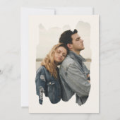 Invitation Fleur sauvage Mariage Cream Floral Photo Invitatio (Dos)