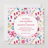 Invitation Fleur sauvage Mariage d'aquarelle moderne (Devant)