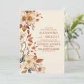 Invitation Fleur sauvage Mariage Floral Rustique (Debout devant)