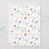 Invitation Fleur sauvage Mariage Floral Rustique (Dos)