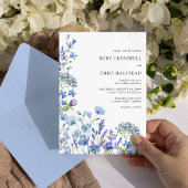 Invitation Fleur sauvage Mariage Lilac Periwinkle Floral Phot