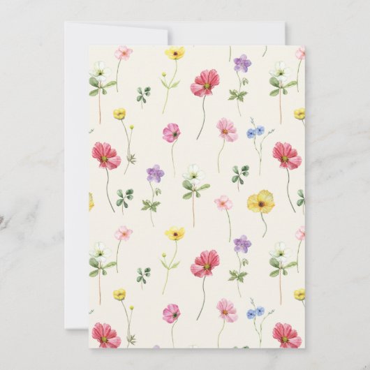 Invitation Fleur sauvage Mariage Rustic Chic Floral Boho Mari (Dos)