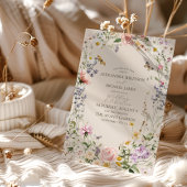 Invitation Fleur sauvage Mariage Rustique PaysMariage