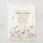 Invitation Fleur sauvage Mariage violet de luxe violet (Devant)