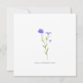 Invitation Fleur sauvage mauve violet enregistrer la date car (Dos)