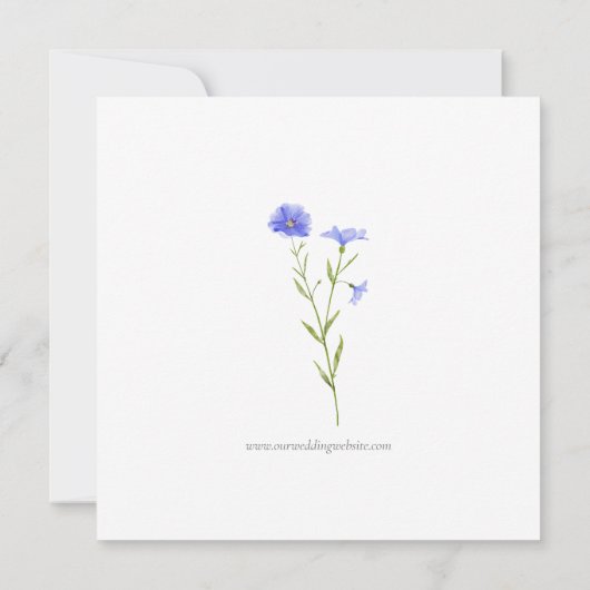 Invitation Fleur sauvage mauve violet enregistrer la date car (Dos)