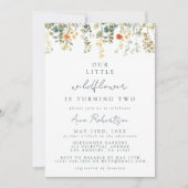 Invitation Fleur sauvage Meadow 2e anniversaire (Devant)