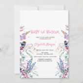 Invitation Fleur sauvage Meadow Baby dans le Baby shower en f (Devant)