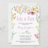 Invitation Fleur sauvage Meadow Baby dans le Baby shower en f (Devant)