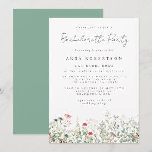 Invitation Fleur sauvage Meadow Bachelorette