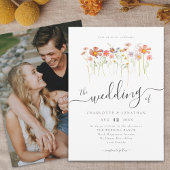 Invitation Fleur sauvage Meadow Boho Elegant Script Photo