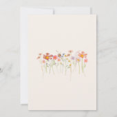 Invitation Fleur sauvage Meadow Boho Script Beige Terracotta (Dos)