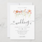 Invitation Fleur sauvage Meadow Boho Whimsical Script Photo (Devant)