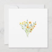 Invitation Fleur sauvage Meadow Bridesmaitres Déjeuner (Dos)