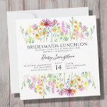 Invitation Fleur sauvage Meadow Bridesmaitres Déjeuner<br><div class="desc">Invitation fleur sauvage Bridesmaids à déjeuner. Ce joli design fleur sauvage aquarelle a des fleurs de pré délicates en rose orange et jaune. Brunch modèle féminin et tendance avec l'invitation marié avec une élégante typographie. Parcourez mon magasin et la collection Meadow Fleur sauvage pour trouver d'autres styles et articles correspondants....</div>