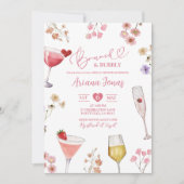 Invitation Fleur sauvage Meadow Brunch et Fête des mariées Bu (Devant)