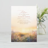 Invitation Fleur sauvage Meadow Élégant Baby shower d'été (Debout devant)