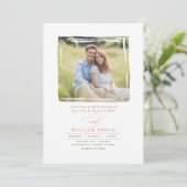 Invitation Fleur sauvage Meadow Élégant Romantique Photo Mari (Debout devant)