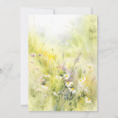 Invitation Fleur sauvage Meadow Élégant Romantique Photo Mari (Dos)