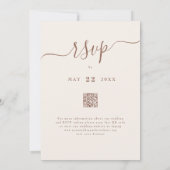 Invitation Fleur sauvage Meadow Floral Beige QR code (Dos)
