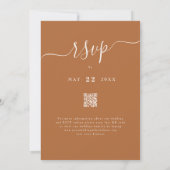 Invitation Fleur sauvage Meadow Floral Brown sucre Beige code (Dos)