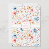 Invitation Fleur sauvage Meadow Garden Dîner de répétition fl (Dos)