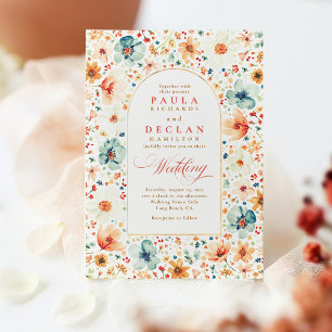 Invitation Fleur sauvage Meadow Garden Floral Mariage de auto