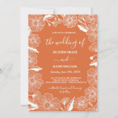 Invitation Fleur sauvage Meadow Garden Mariage Botanique (Devant)