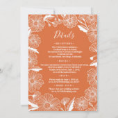 Invitation Fleur sauvage Meadow Garden Mariage Botanique (Dos)