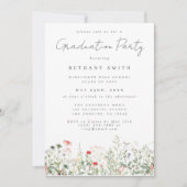 Invitation Fleur sauvage Meadow Graduation Party (Devant)