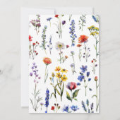 Invitation Fleur sauvage Meadow Photo SURPRISE 70e anniversai (Dos)