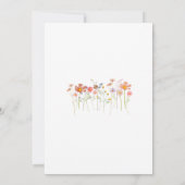 Invitation Fleur sauvage Meadow Terracotta Orange Rust Mariag (Dos)