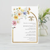 Invitation Fleur sauvage Médicale Nuring School Grad Party Ph (Debout devant)