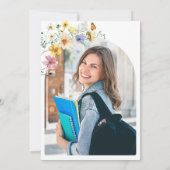 Invitation Fleur sauvage Médicale Nuring School Grad Party Ph (Dos)