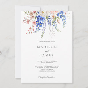 Invitation Fleur sauvage minimaliste Boho Floral Mariage