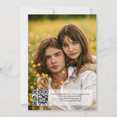 Invitation Fleur sauvage Modern Rustic Garden Mariage photo (Dos)