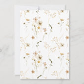 Invitation Fleur sauvage moderne Arch Boho Fête des mariées (Dos)