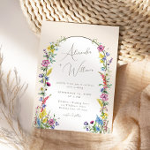 Invitation Fleur sauvage moderne Arch Boho Mariage
