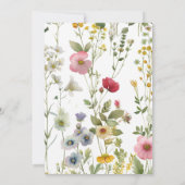 Invitation fleur sauvage moderne Boho floral (Dos)