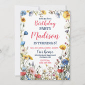 Invitation fleur sauvage moderne Boho floral (Devant)