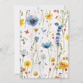 Invitation fleur sauvage moderne Boho floral (Dos)