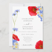 Invitation Fleur sauvage moderne Boho Sage Mariage vert (Devant)